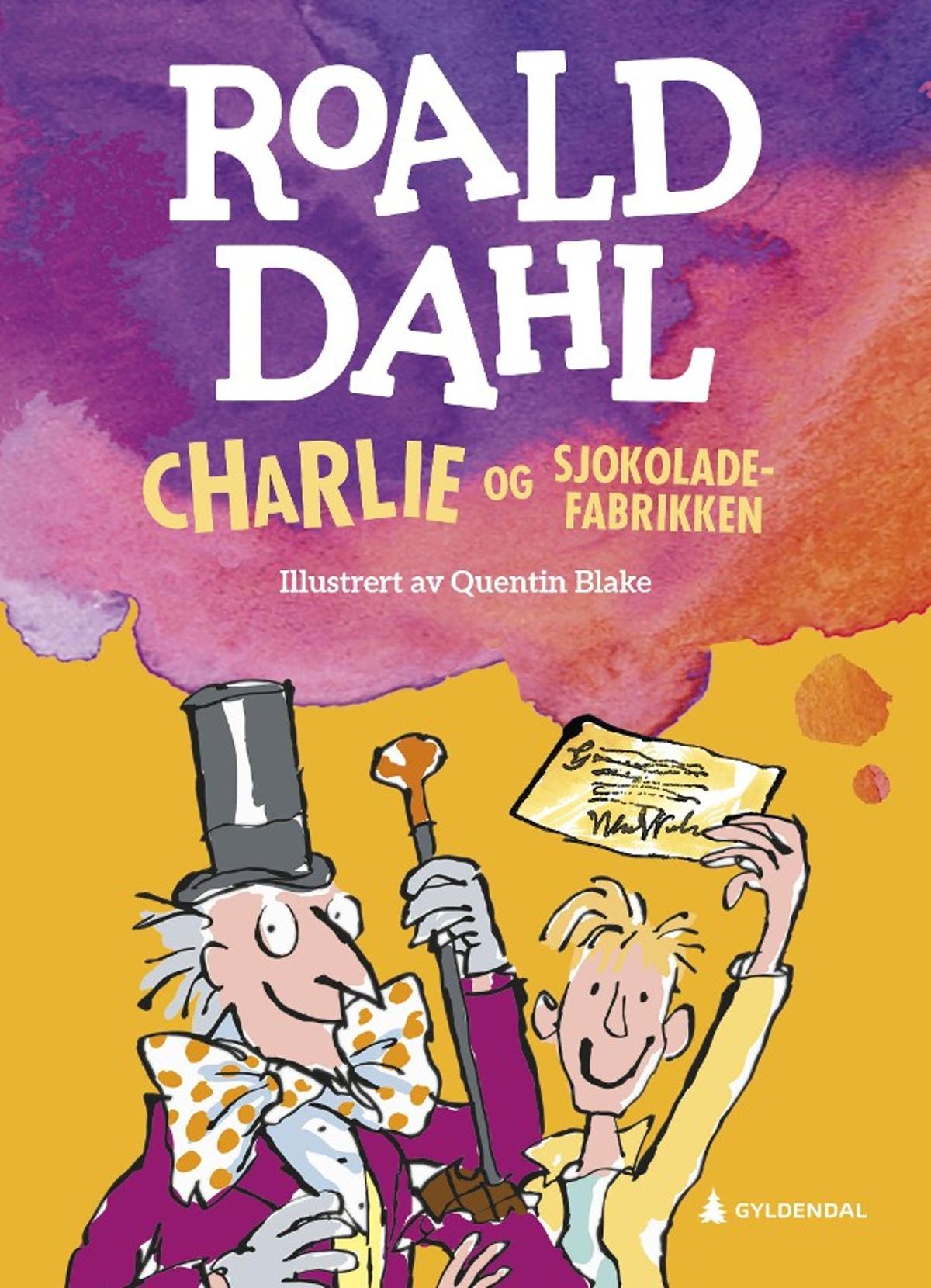 Bokomslaget til Charlie og sjokoladefabrikken av Roald Dahl