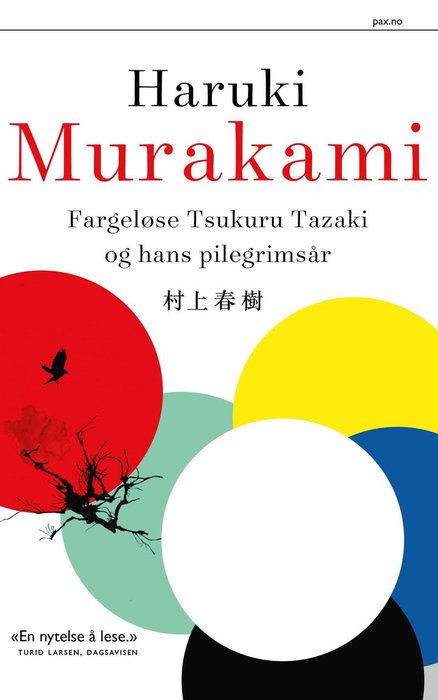 Bokomslaget til Fargeløse Tsukuru Tazaki og hans pilegrimsår av Haruki Murakami