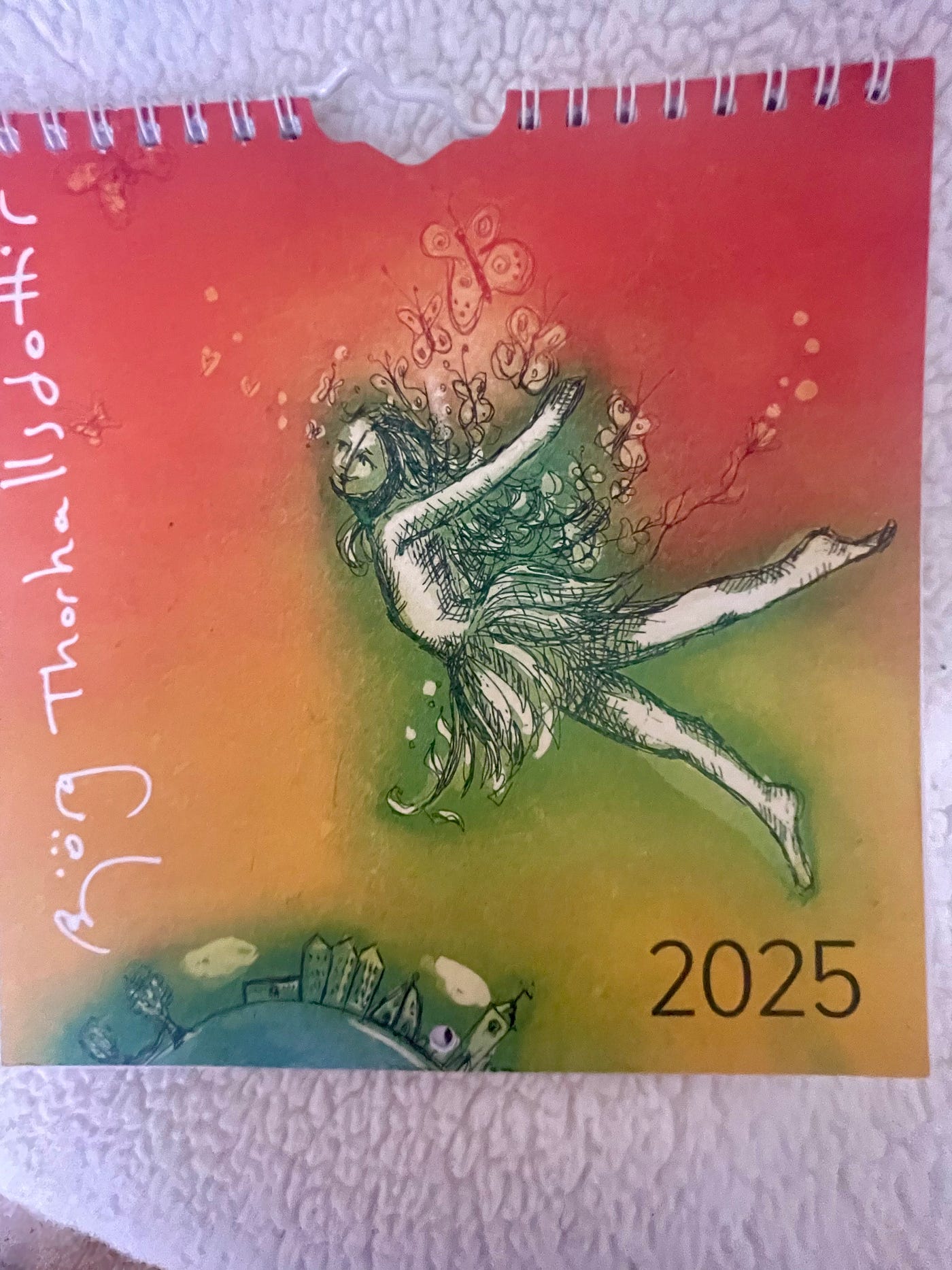 Kalender med kunst av Björg Thorhallsdottir