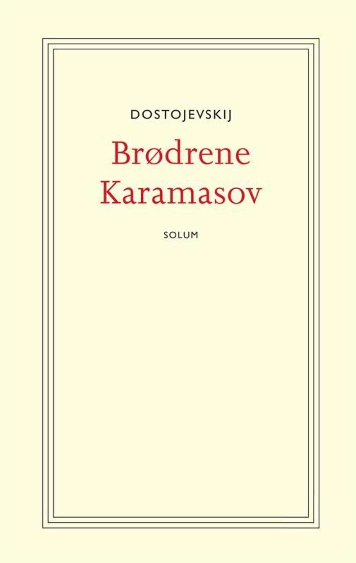 Bokomslaget til Brødrene Karamasov av Fjodor Dostojevskij