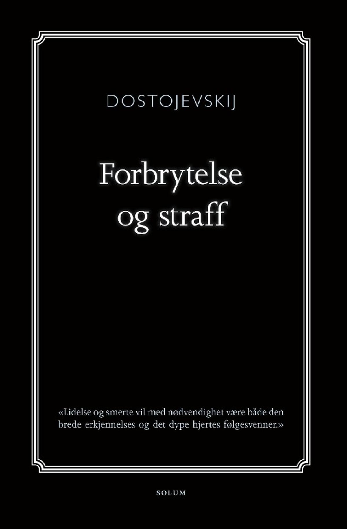 Bokomslaget til Forbrytelse og straff av Fjodor Dostojevskij