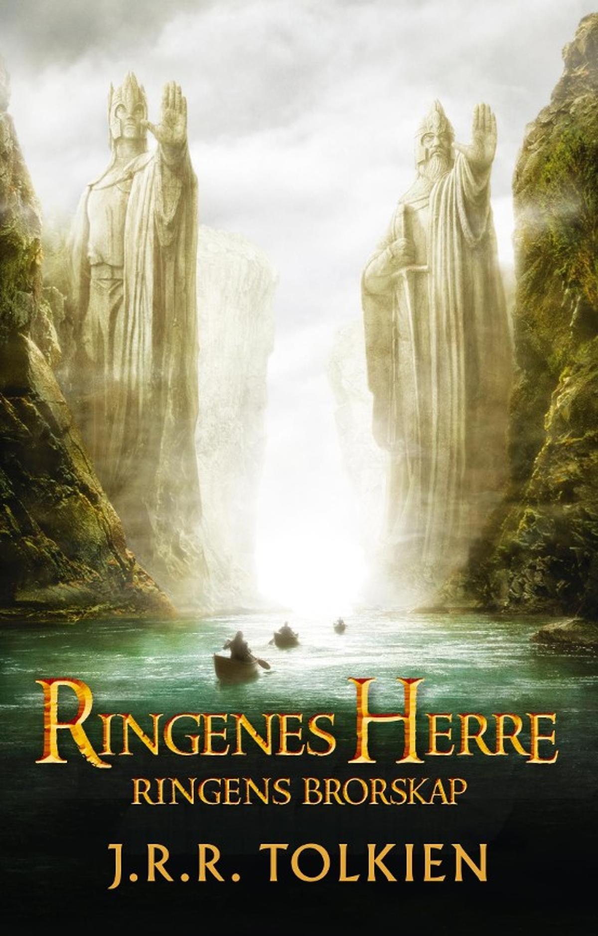 Bokomslaget til Ringens brorskap av J.R.R. Tolkien